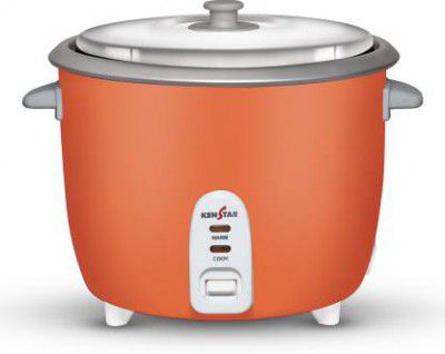 Kenstar MY COOK 2.0 Electric Rice Cooker with Steaming Feature (2 L, ORANGE & GREY)