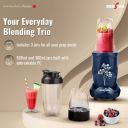 Kenstar Nutrino Blender 350 W Mixer Grinder (Nutrino Blender 3J | 3 Jars | Blue)...