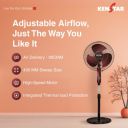 Kenstar Wind Blaze with 2 Year Warranty 400 mm Pedestal Fan (Maroon | Pack of 1)...