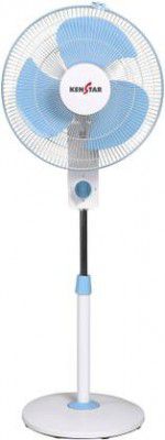 Kenstar Wind Speed with 2 Year Warranty 400 mm Pedestal Fan  (White, Blue)