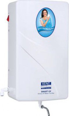 KENT 11138 Smart | 4 Stage Smart Online Water Purifier | Wall Mountable | High Purification Upto 60 L/hr UV Water Purifier 