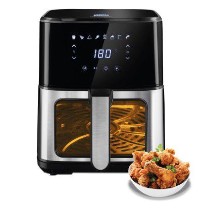 KENT Digital Air Fryer 5L | 1400W | Bake, Grill & Roast | Up to 80% Less Oil Usage | 8 Preset Menu | Rapid Heat Circulation | Digital Display & Touch Control Panel