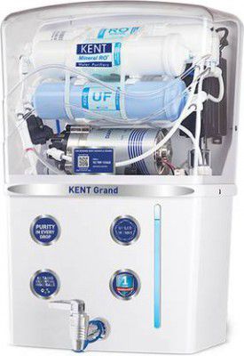KENT Grand 8 L RO + UF + TDS Control + UV LED Water Purifier (White)