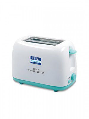 KENT White & Blue Crisp 750 W Pop Up Toaster 2 Slices