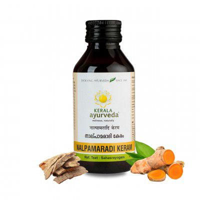 Kerala Ayurveda Nalpamaradi Keram | Turmeric Oil for Glowing Skin & Radiance | 100 ml