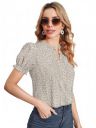 KERI PERRY Women's Beige Muslin Floral Frill Trim Western Top | Winter Top | Western Top | Top for Women | Latest Women Top | Trendy Women Top...