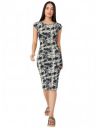 KERI PERRY Womens Imported Lycra Bodycon Knee-Length Dress (LABHU0109-DR_White...