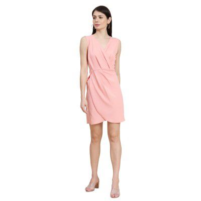 KERI PERRY Women's Lycra Western Dress One Piece(Pink)