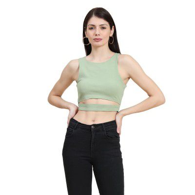 KERI PERRY Women's Lycra Western Top(Light Green)