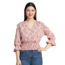 KERI PERRY Women's Muslin Western Top(Peach) Tops for Women, Tops...