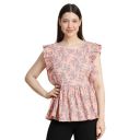 KERI PERRY Women's Polyester Western Top(Peach)...