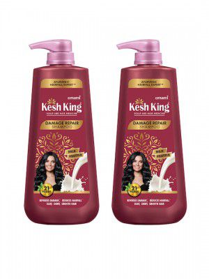 Kesh King 2 Pcs Scalp & Hair Medicine Damage Repair Shampoo with Milk Protein - 600ml each