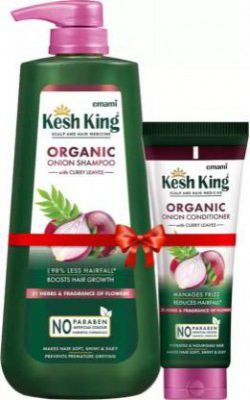 Kesh King Onion Shampoo 600ml + Keshking Onion Conditioner 200ml (800 ml)