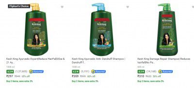Flipkart: Upto 69% Off on Kesh King Shampoo