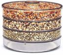 KESI ORNAMENTS Sprout Maker with 4 Compartments for Multi-Purpose Use - Plastic Grocery Container Sprouted Grains Seeds Dal Channa Chole Ragi Organic Sprouting Jar (500ml,4-Layer)...
