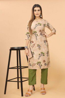 KETAKI FASHION  Women Crepe Kurti Pant Set