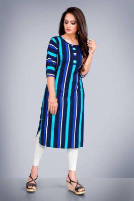 KETAKI FASHION  Women Printed Crepe Straight Kurta  (Multicolor)