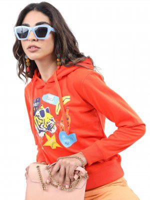 KETCH Blended Women's Regular Fit Full Sleeve Hooded Neck Sweatshirt