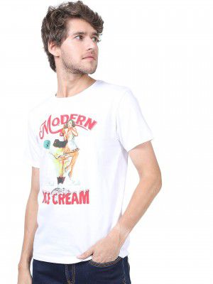 KETCH Men Slim Fit Printed Half Sleeve T-Shirt