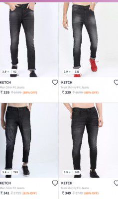 Upto 85% Off On Ketch Men's Jeans | Starts at ₹249