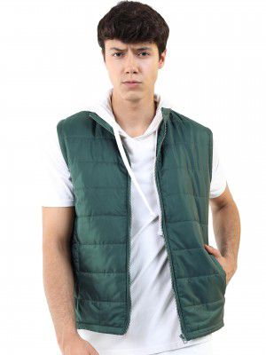 KETCH Men's Polyester Regular Fit Green Jacket