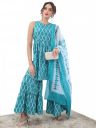 KETCH Polyester Women's Regular Fit Printed Threeforth Sleeve Ethnic Set...