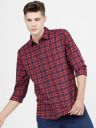 KETCH Slim Fit Tartan Checked Casual Shirt...