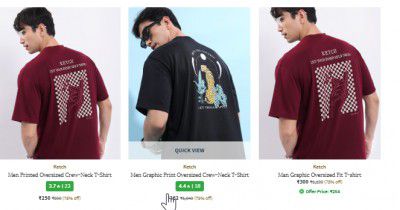 KETCH t-shirts Flat 75% off | Starting from @250