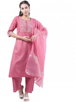 KETCH Women Cotton Blend Regular Fit Three-Fourth Sleeve ETHNIC SET