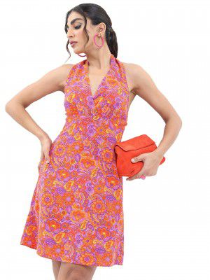 KETCH Women Regular Fit Printed Sleeveless Dress