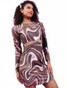 KETCH Women's Bodycon Regular Fit Printed Full Sleeve Dress...