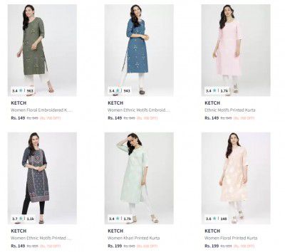 Myntra: Ketch Women's Kurta's Starts at Rs 129