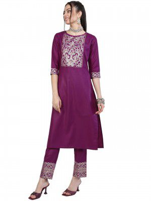 KETCH Women's Polyester Solid Regular Ethnic Set