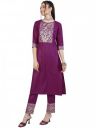 KETCH Women's Polyester Solid Regular Ethnic Set...