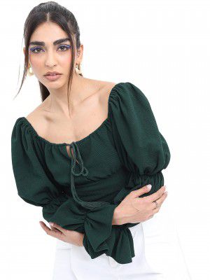 KETCH Women's Regular Fit Fashion Vest | KHTP000064_Emerald Green