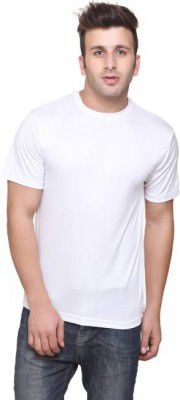 KETEX  Solid Men Round Neck White T-Shirt