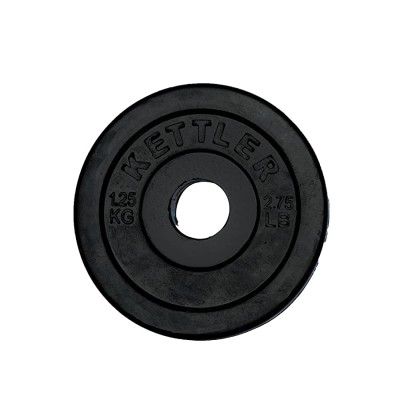 Kettler Rubberized Weight Plates - Weighted Plates for Barbells Bars - Shock-Absorbing, German Technology Powered Minimal Bounce for Lifting Strength Training - Singles or Pairs Ideal for Everyone