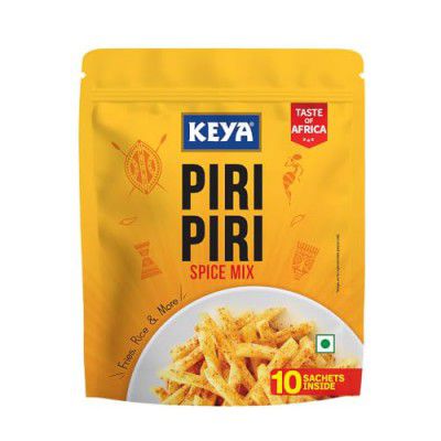 Keya Piri Piri/Peri Peri Spice Mix Multipack 40g | 10 sachets inside of 4g | Sprinkle It On Anything, 100% Organic | Instant Seasoning Mix, Exotic Spices | Perfect for Fries, Pop Corn, Pasta Seasoning