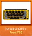Keyboards starting from Rs. 99 on Flipkart Big Billion Days Sale...