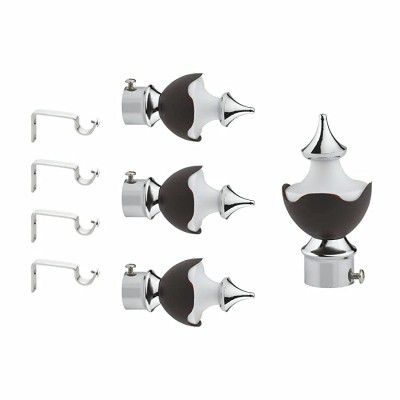 KGL Stainless Steel Curtain Bracket Finials 
