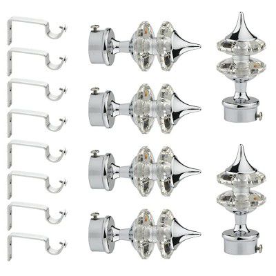KGL Stainless Steel Curtain Bracket Finials 