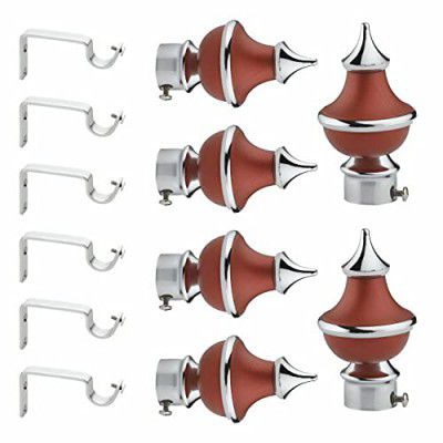 KGL Stainless Steel Curtain Bracket Finials 