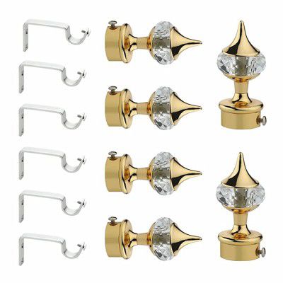 KGL Stainless Steel Curtain Bracket Finials 