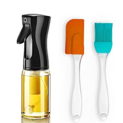 KGLIO Oil Sprayer for Cooking - 210ml Olive Oil Dispenser Bottle Spray Mister - Food Grade Portable Reusable Oil Vinegar Spritzer Sprayer Bottles