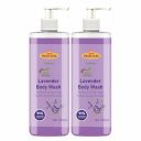 Khadi 100% Pure Natural Lavender Herbal Body Wash (PACK OF 2-400ml., Lavender)...