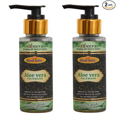 Khadi Abeers Aloe Vera Face Wash, 100 ml (Pack of 2)