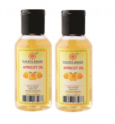 Khadi Apricot Oil, 100ml (Pack of 2) by Parvati Gramodyog Herbal Products
