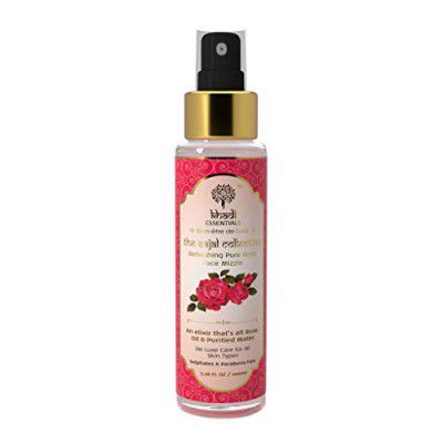 Khadi Essentials Luxurious Ayurvedic Pure Rose Face Mist, A Toner thats all Rose Oil & Purified Water Perfect For Dry Skin, Enhances Glow, Makeup Remover, 100ml Pure Chemical Free Face Mizzle