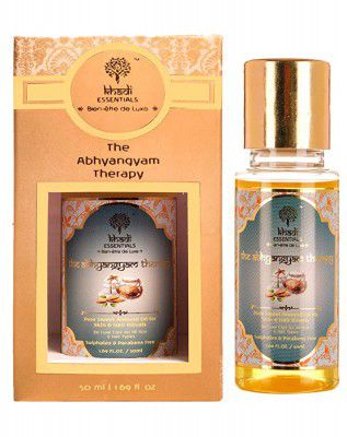 Khadi Essentials Pure Sweet Almond Body Massage Oil|For Skin Tightening|Toning|Anti Ageing|Hair Nourishment|Cold Pressed| 50ml