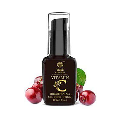 Khadi Essentials Vitamin C Face Serum for Skin Repair Anti Ageing & Anti Wrinkles with Cucumber and Cherry Extracts for Men and Women, 30ml Oil free